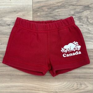 Roots Red Elastic-Waist Shorts